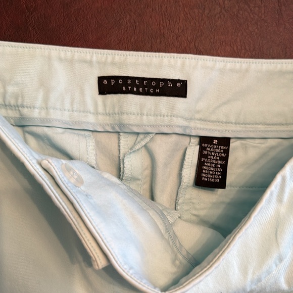 LN -Talbots top (6) & cropped pant (2) in robin egg blue/mint set -so slim! - Picture 13 of 13